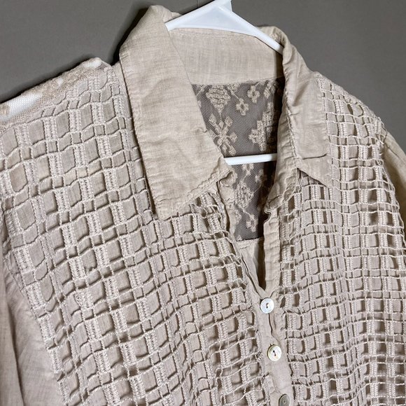 No Label - Taupe/Cream Tunic Crochet Design - Picture 3 of 13